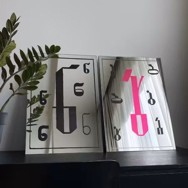 Mirror with Alphabet