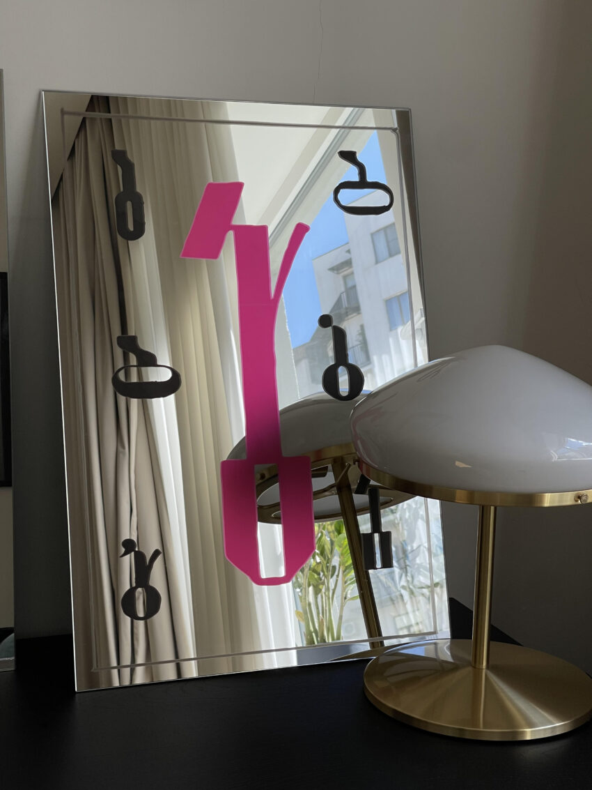 Mirror with Alphabet