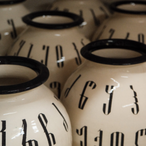 Ceramic Pot with Alphabet