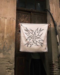 Scarf with Swallow