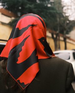 Scarf with Swallow